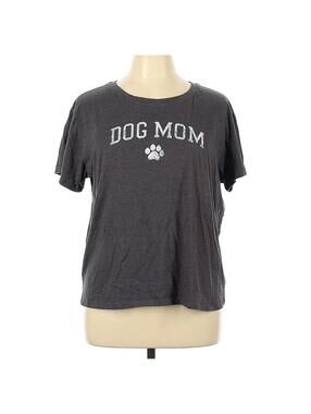 Modern Lux Gray Dog Mom Short Sleeve T-Shirt Size 1X